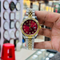 RLX Watch | Day And Date Working | Red Dial With Master Lock | Stainless Still