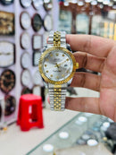 RLX Watch | Day And Date Working | White Dial With Master Lock | Stainless Still