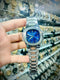Patek Philippe Two-Tone Luxury Nautilus Style Watch And Blue Dial | Silver Design With Master Lock
